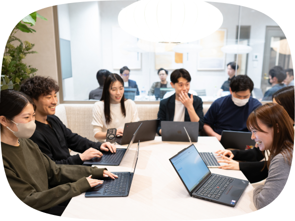 チームミーティング中